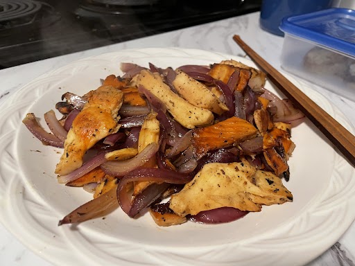 Sauteed chicken of the woods meal