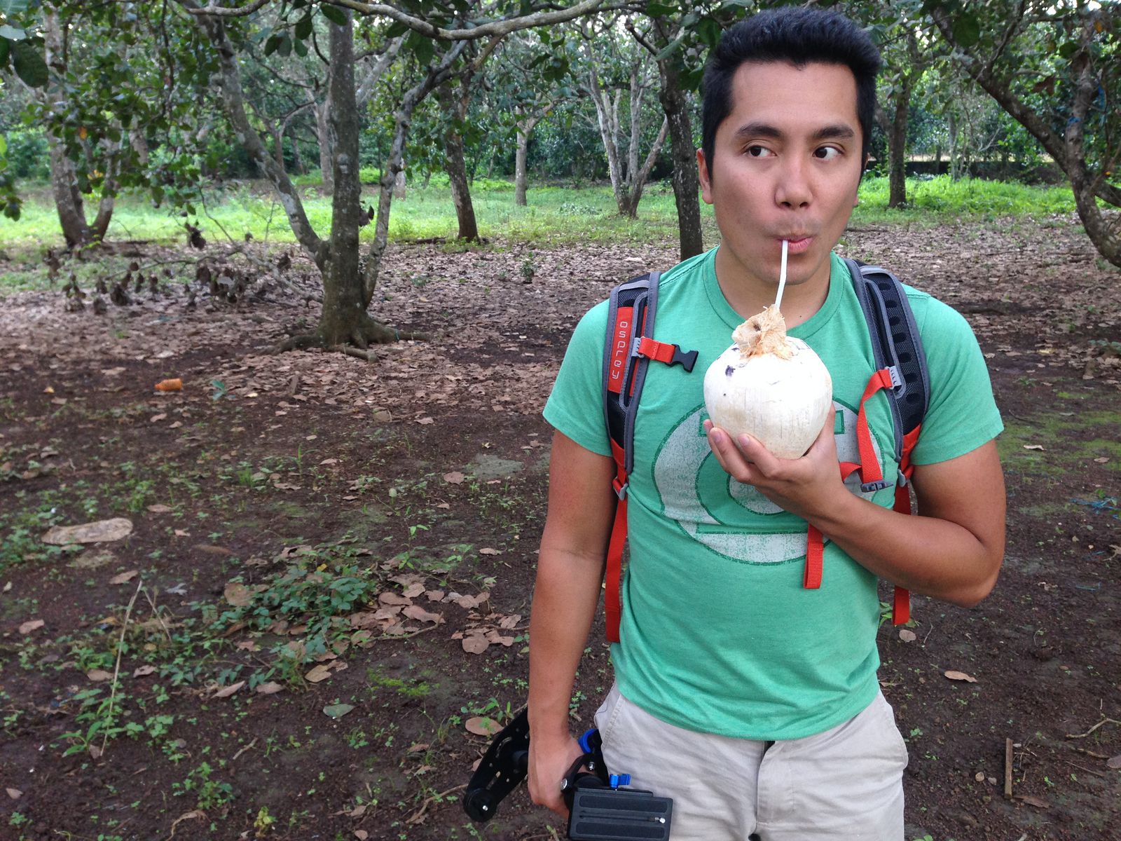 Hai drinking coconut